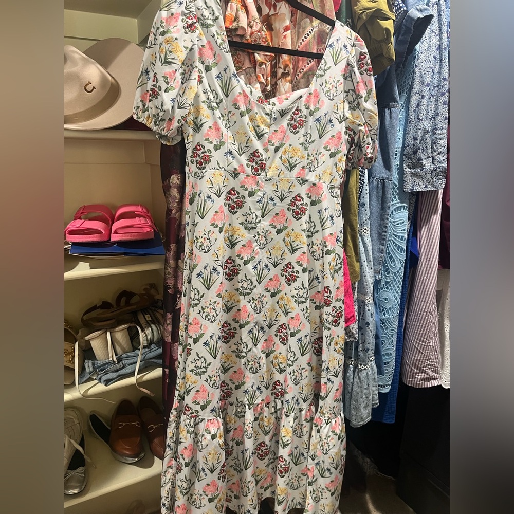 Designer-inspired Floral Midi Dress